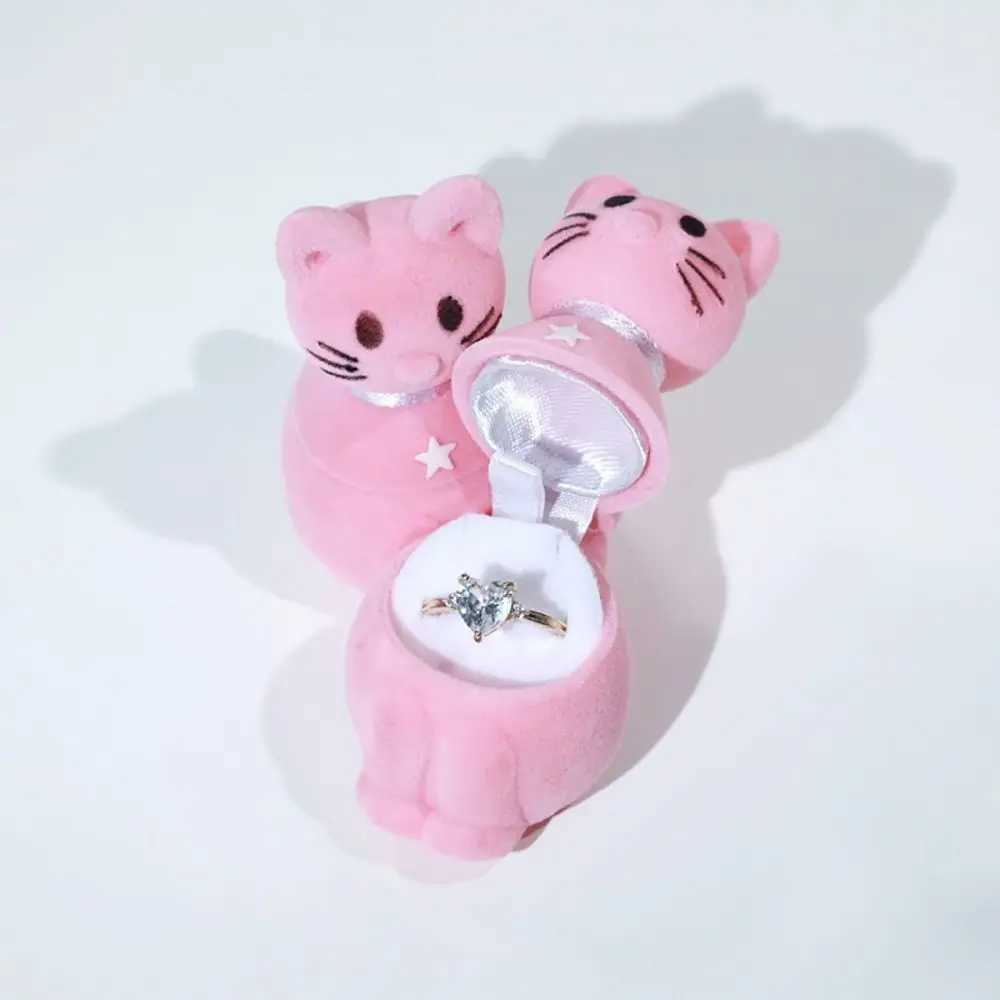 Cute Romantic Turtle Biscuit Gift Cartoon Animal Velvet Ring Box Gift Box Storage Box Jewelry Display W241019