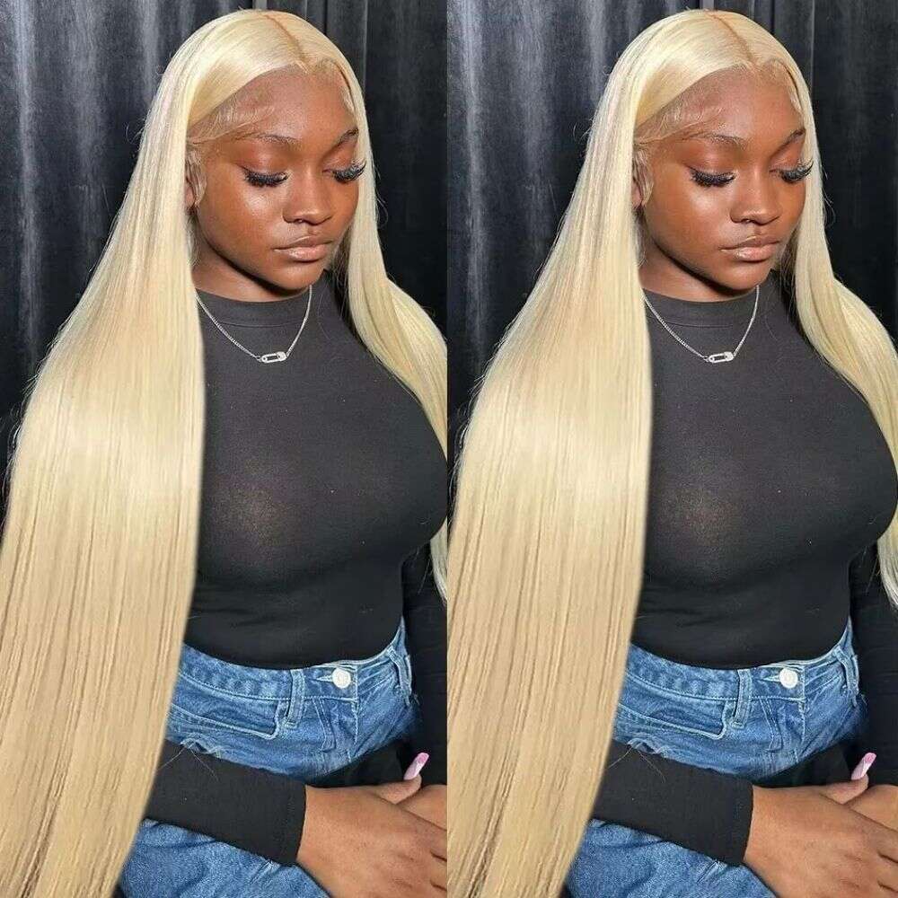 HD Transparent 613 Straight 13x6 Front Human Hair Wig Colored Preplucked 13x4 Honey Blonde Lace Frontal Wigs For Women