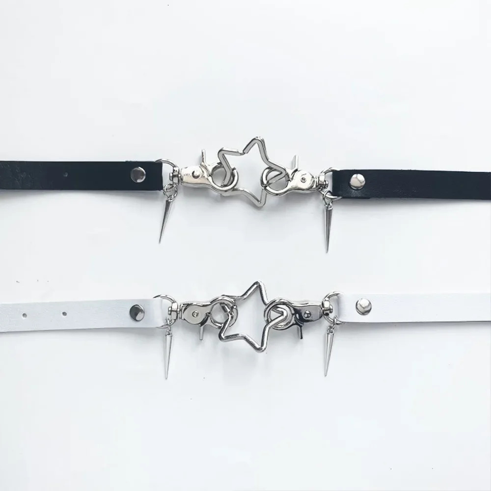 Personality Design Exaggerate Pentagram Necklace Rivet Metal Star Chain Female Retro Rock Hip Hop Gothic Party Jewelry 241018