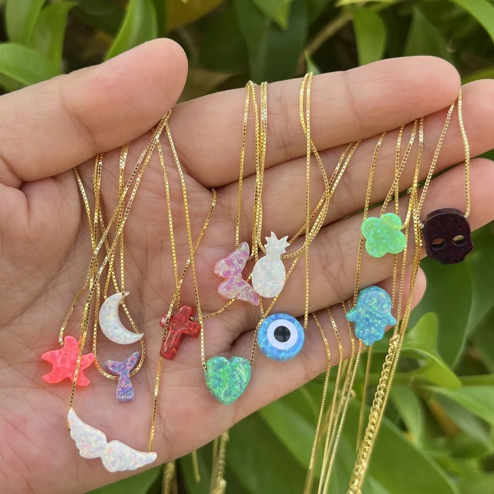 1 piece of fashion moon/heart-shaped crescent pendant egg white stone necklace 925 silver suitable for womens cute minimalist jewelry in various shape