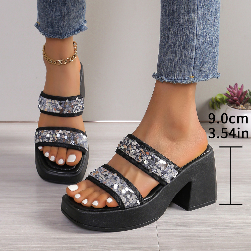 Elegant Wedge Women Sandals Summer Pumps Platform Roman Crystal Peep Toe Sandal Ladies Glistening Slippers Plus Size Ddmywed Ddmysaturn