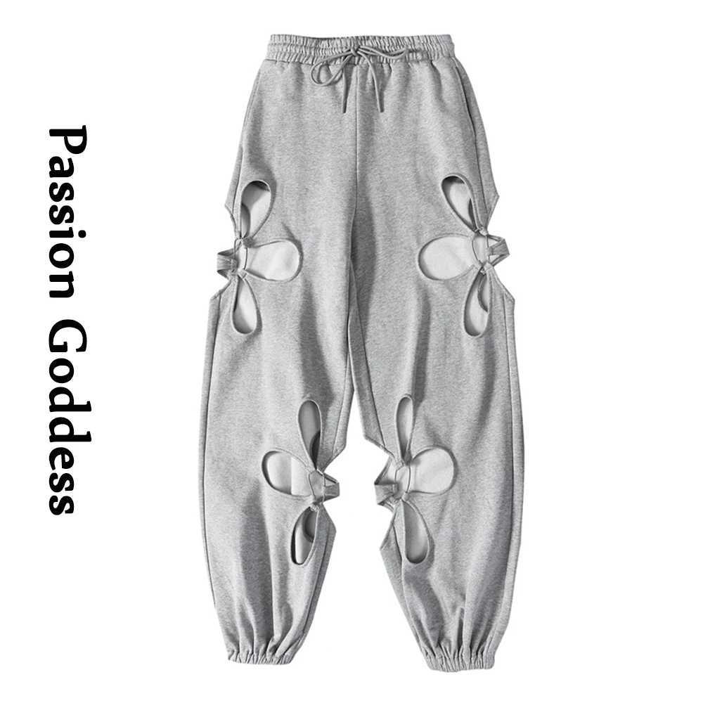 Women's Two Piece Pants Women 2 Piece Tracksuits Petal Cutout Sweatsets Hoodies Sweatshirts Drawstring Sweatpants Flower Hollow Out Two Piece Out
