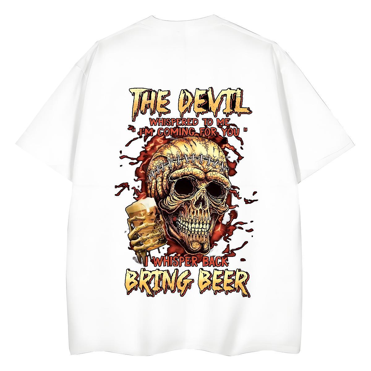 Fashion New T Shirts Women 230g Cotton Breathable Daily Wear skull Women Tees High quality DIY Anime Clothes Shirt