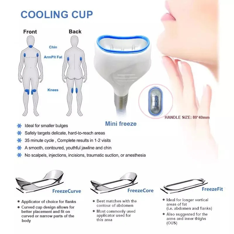 360 Angle Surrounding Frozen Fat Melting Slimming Machine Frozen Fat Laser 40k Cavitation Body RF Facial RF Freezing Fat Reduction Double Chin Removal