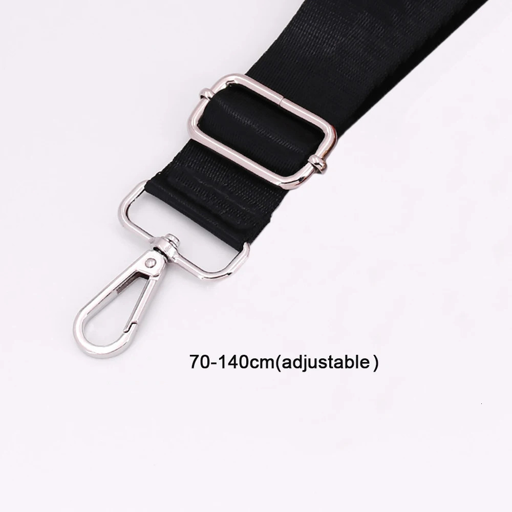 Shoulder Bag Strap Fashion Wide Replacement For Bags Nylon Woman Messenger Accessories Silver Metal Buckle Straps 241017