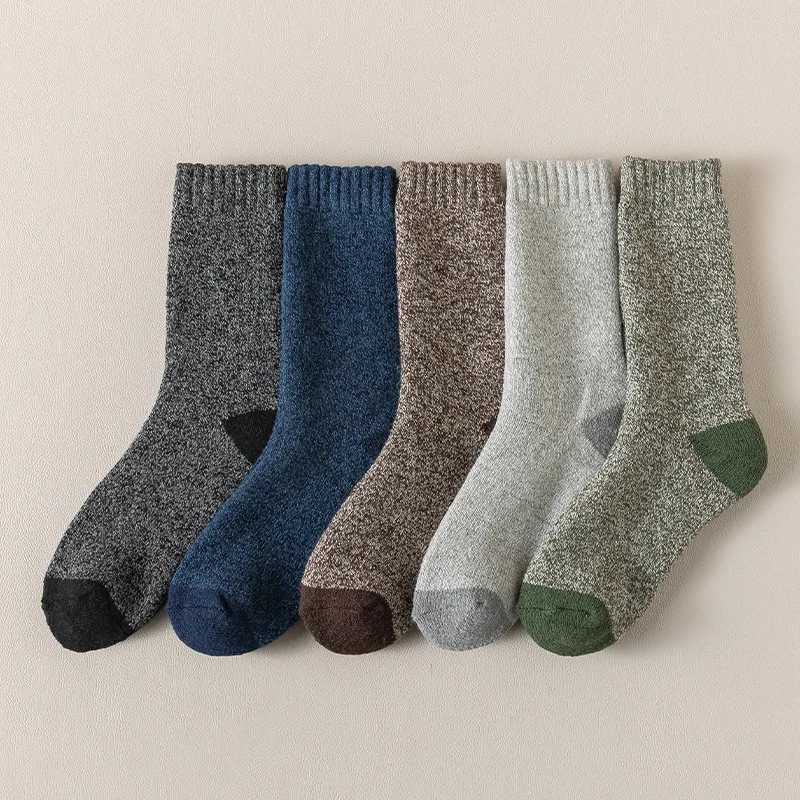 2024 New Autumn Winter Mens Warm Socks Christmas Thickened Wool Warm Womens Tube Socks Anti-odorant Woolen SocksXJ241019