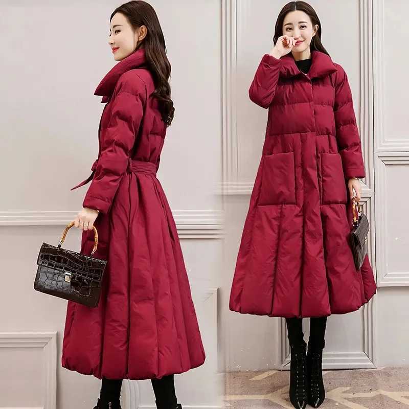 2024 New Winter Jacket Women Long Down Jackets Warm Parkas Females Casual Thick Quilted Cotton Puffer Coats Parkas OutwearX241019