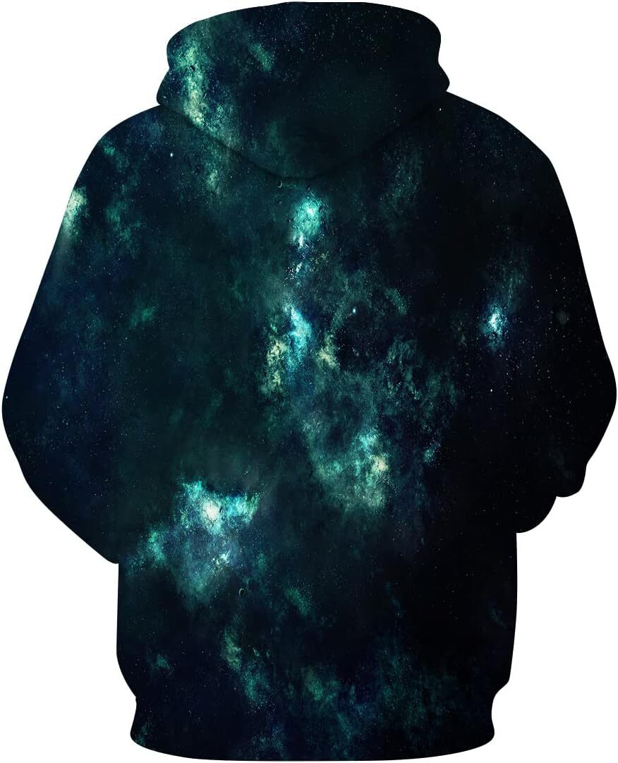 Hoodie for Mens Womens Mens Night Galaxy Novelty Funny Art Sweatshirt Hoodie Graphic Hoodies sweatshirt Pullover Long Sleeve breathable