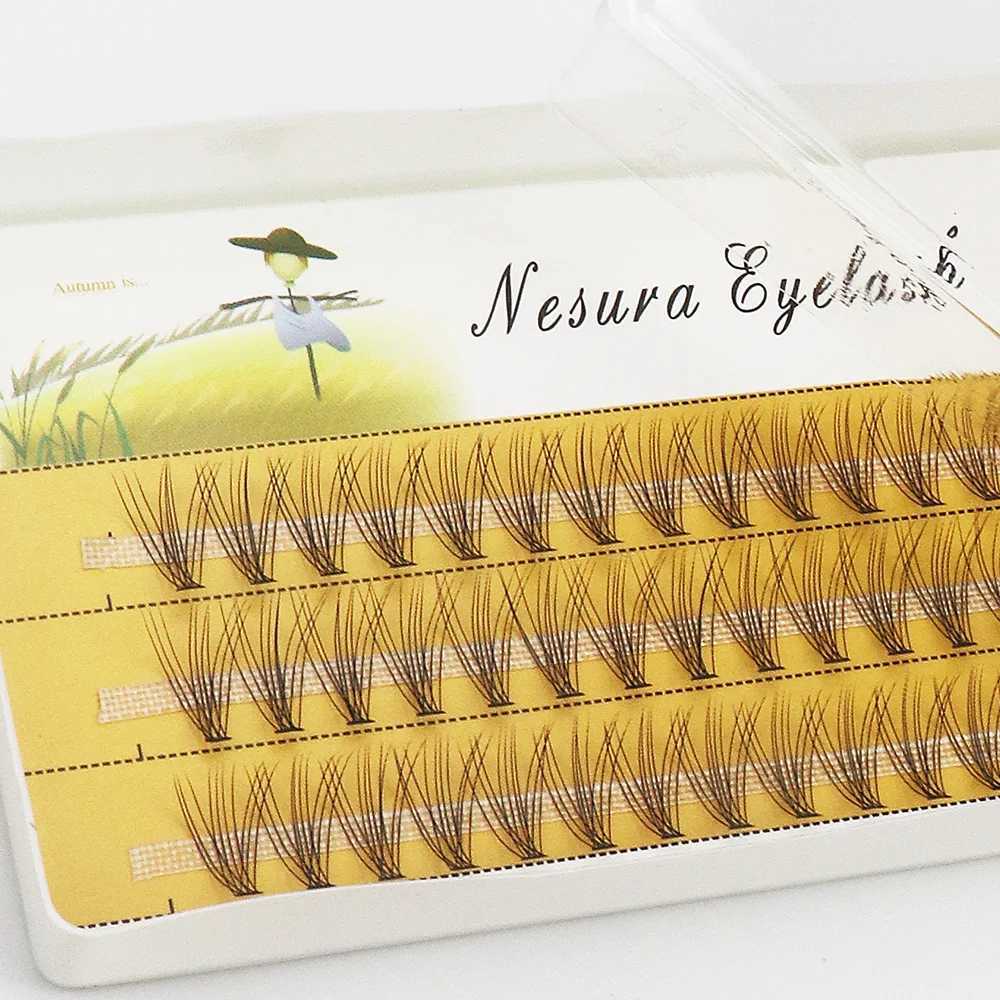 10D Clusters False Eyelash Natural Thick Eyelashes Extension 3D Individual Eyelash 1 Box/60 cluster Makeup Tool Lashes WholesaleXJ241019