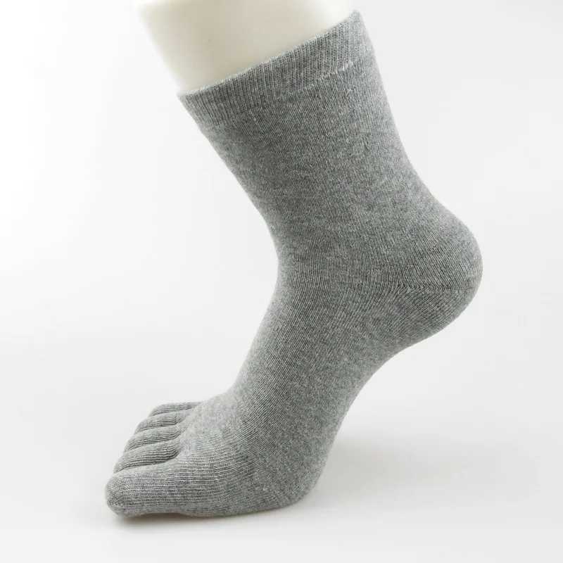 5 Pairs Winter Mans Terry Socks With ToesCotton Solid Thermal Thick Warm Soft Elastic Five Finger Socks Floor Short SokkenXJ241019