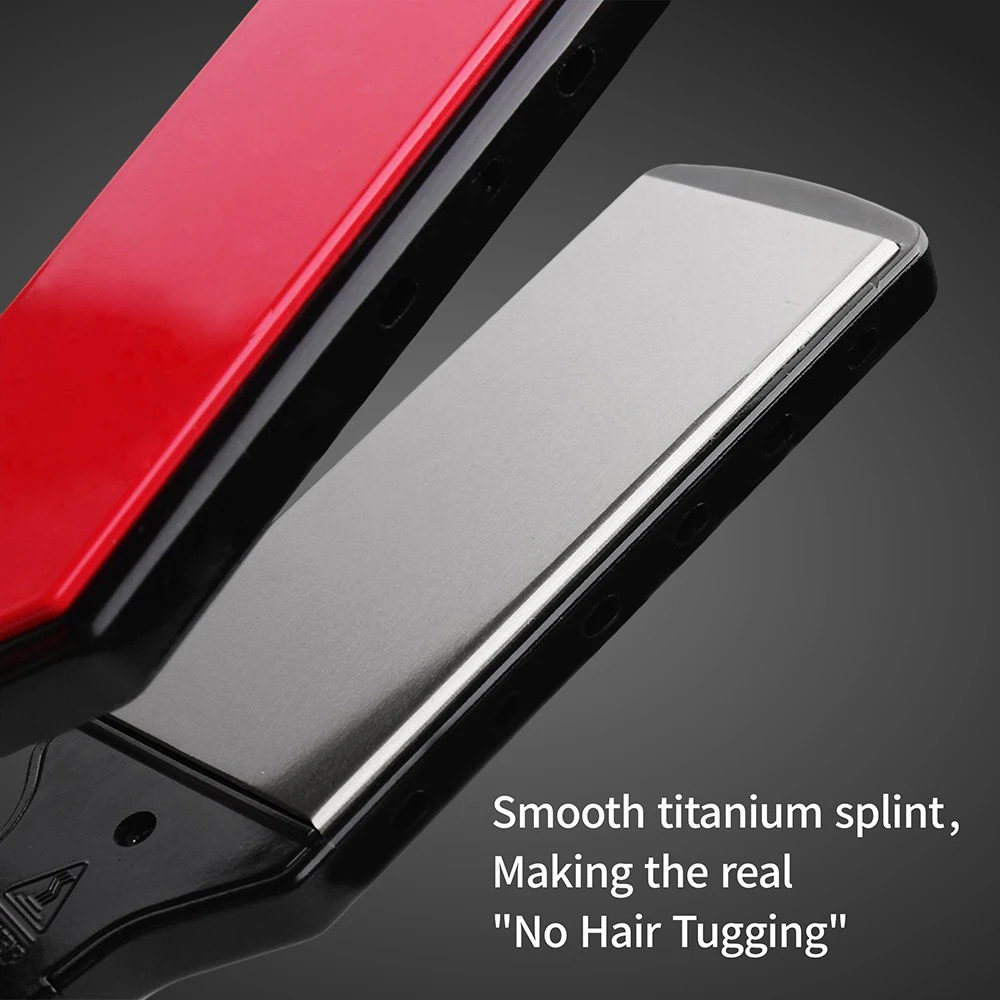 Straight hair straightener 480F high temperature professional wide plate iron PTC treatment straight hair iron and brush 241018