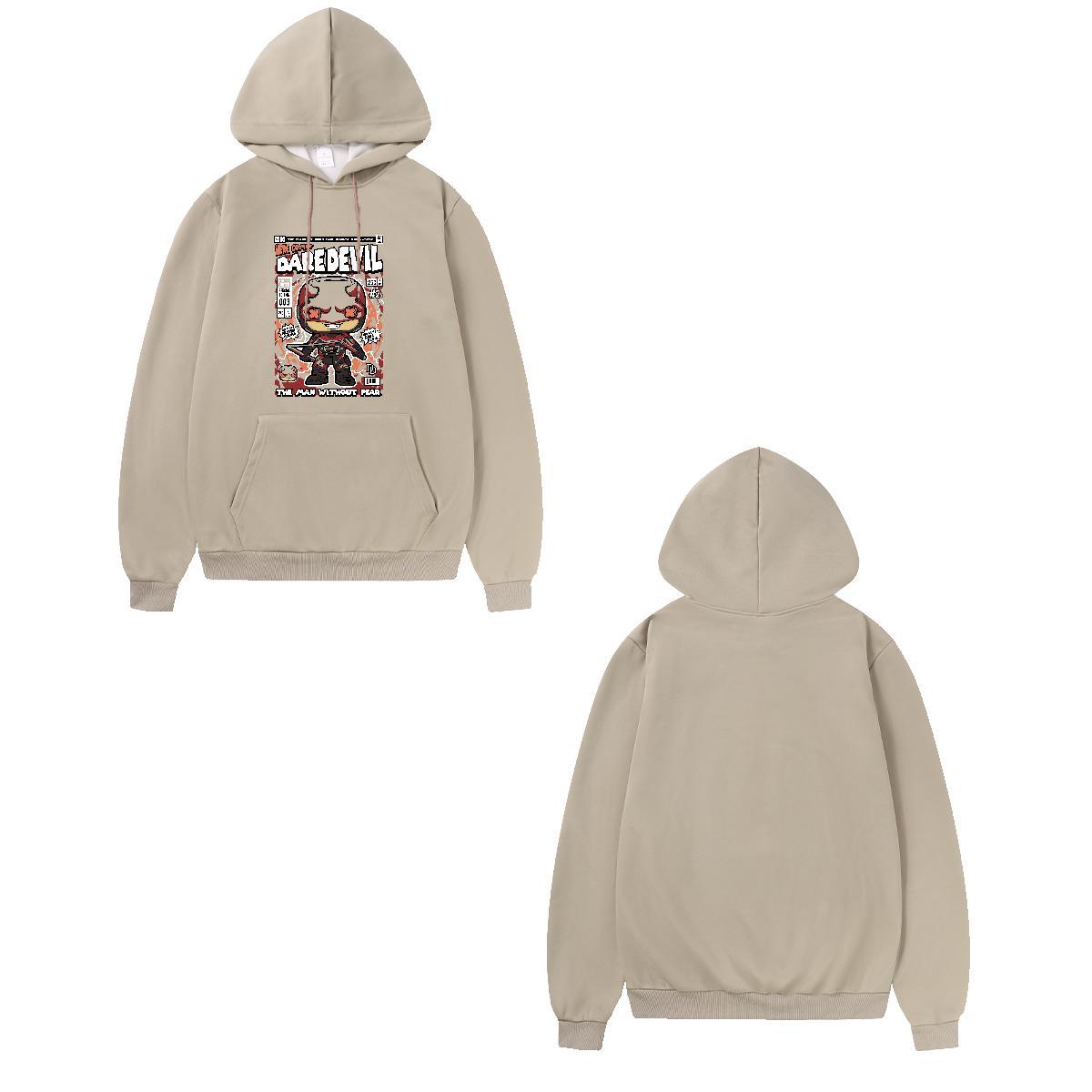2024 New Hoodie For Man Hooded Collar Cool Design Men Tops Hoodie Skull Top Hoody Street Wear Thick Plush