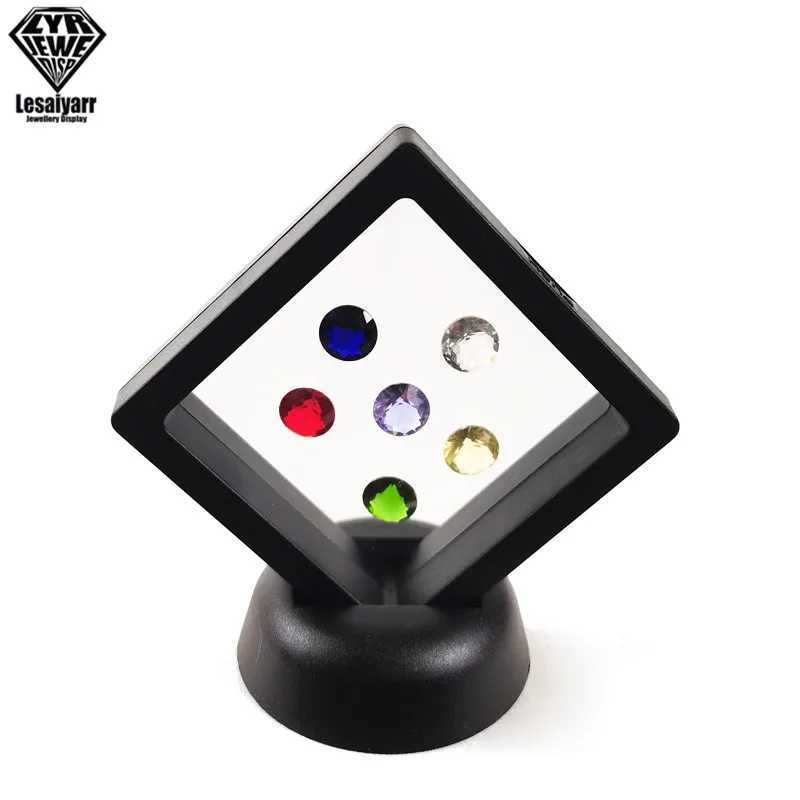 Polyethylene film Brooch coin and gemstone storage box dustproof exhibition decoration hanging ring earring display rack box W241019