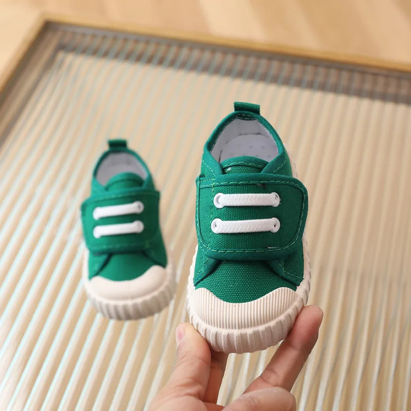 Childrens Canvas Shoes Boys Girls Toddler Casual Comfortable Soft Baby Sneakers Nonslip White Solid Kids 241018