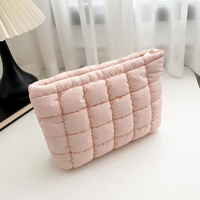 Women Makeup Pouch Padded Quilted Storage Bag Puffer Large Cosmetic Organizer Clutch Handbag Beauty Case 241019 zhanyishengli