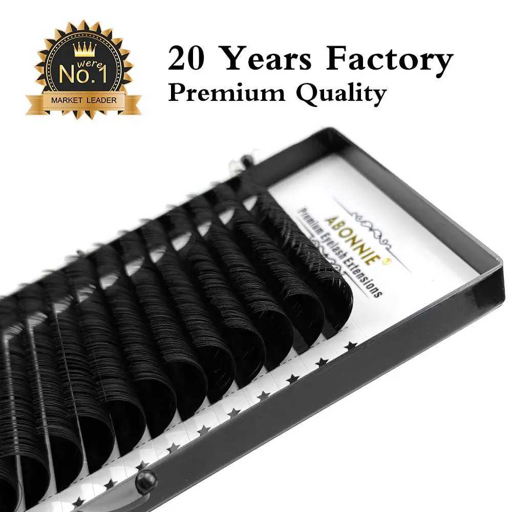 Abonnie Classic Eyelashes Extension Fluffy Individual Lashes Extensions Supplies Dark Black Cilia All Size False EyelashXJ241019