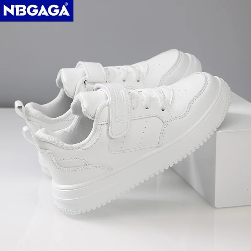 Children Sneaker Boys Casual Shoes Black Leather Flat Student Walking Nonslip Girl Lightweight Sports Tennis Footwear 241018