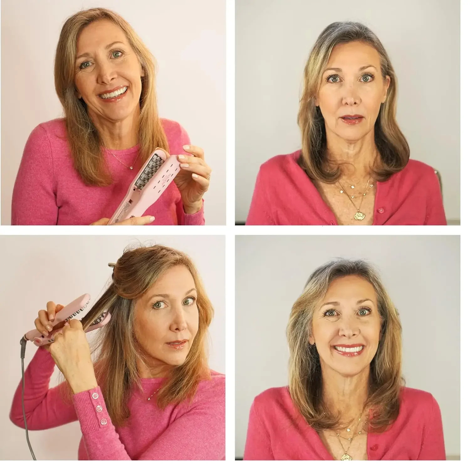 Petite 1-inch professional volume ceramic hair iron for medium length or fine textured hair volume adjustable stamps 241018