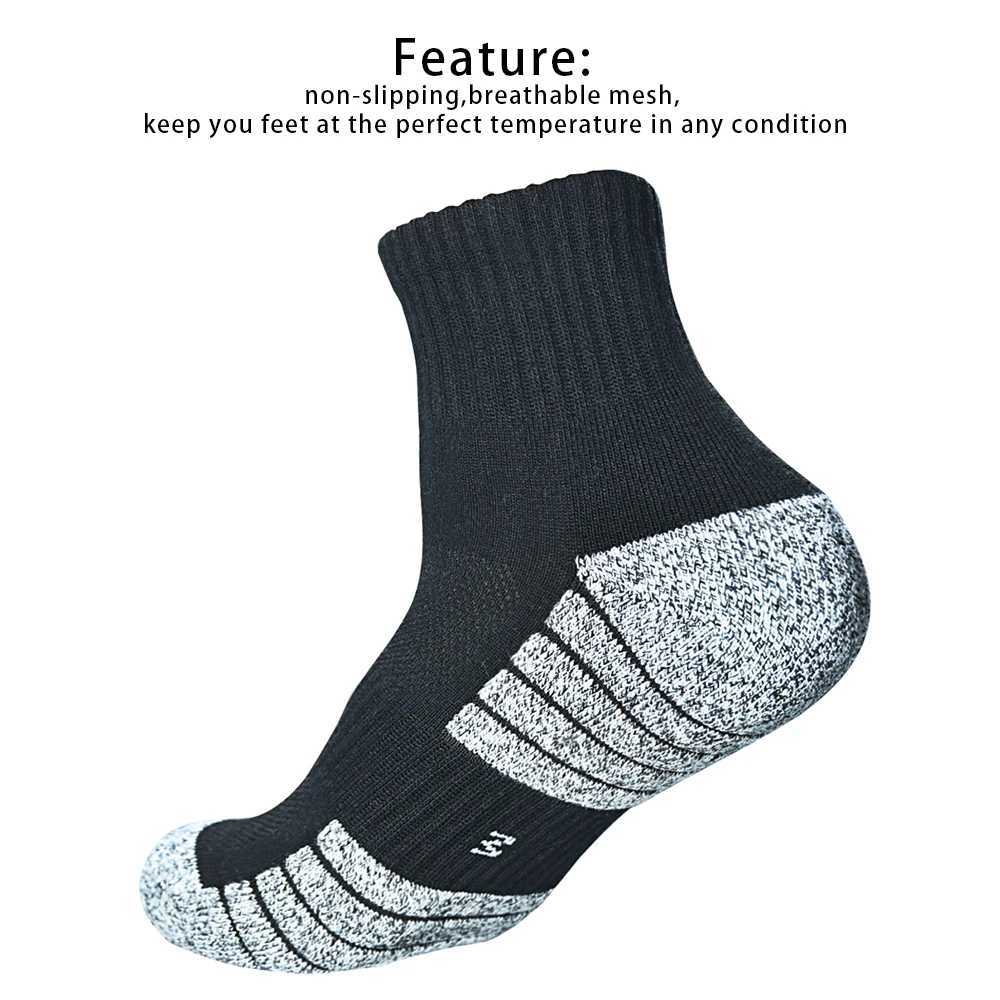 3 Pairs Thick Towel Base Autumn Winter Men Socks Breathable Cotton Sports Sock Breathable Deodorant Men Outdoor Running SocksXJ241019