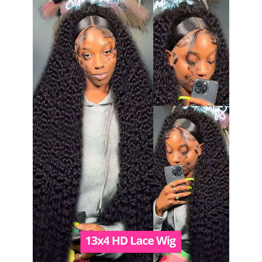 250% High Density 40Inch Curly Hd Lace 13x6 Deep Frontal Brazilian 13x4 Water Wave Wig 100% Human Hair