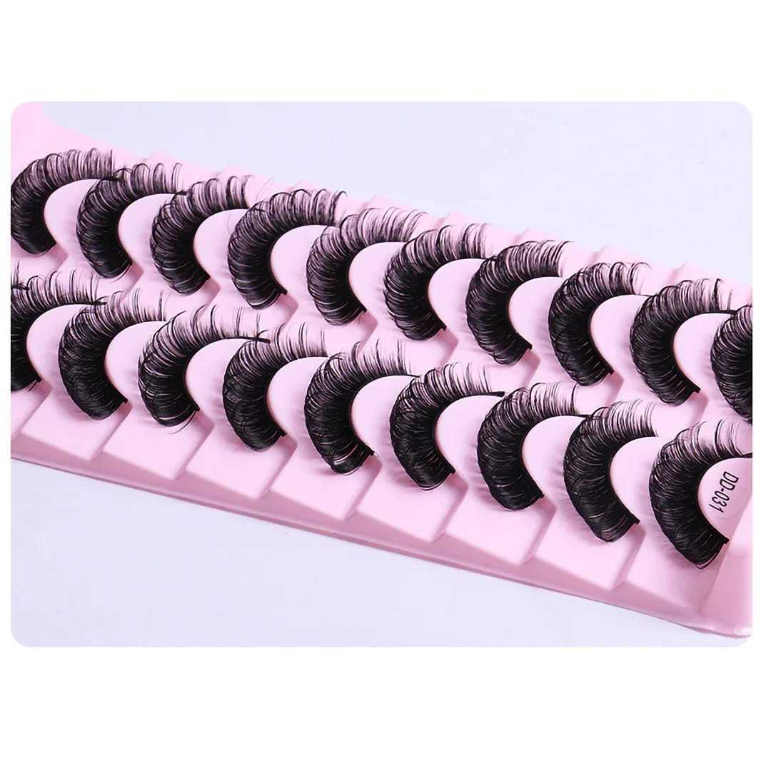 10 pairs Lashes Eyelashes Fake Eyelashes Russian Strip Lashes False Eyelashes Biche Eyes Extension LashesXJ241019