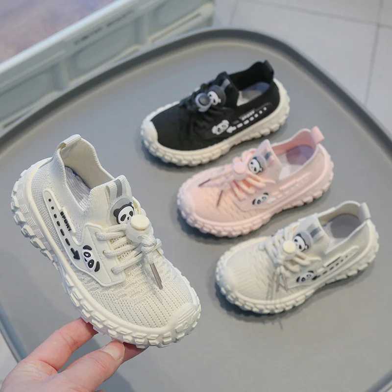 Athletic Outdoor Oulylan New Kids Sport Shoes Fashion Cross-tied Mesh Breathable Boys Sneakers Spring Autumn Children Girls Outdoor Running Shoes H241