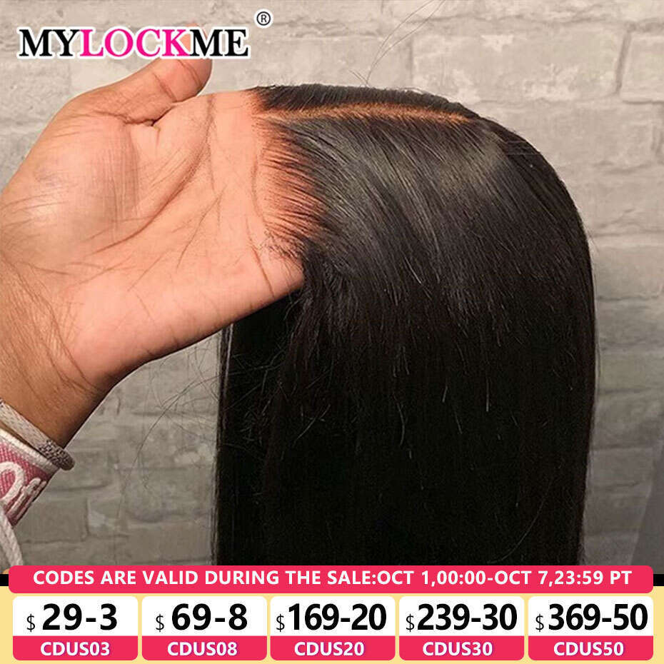 Easy Go Straight 13x4 13x6 Front Pre-Cut Human Hair Wigs Ready To Wear 360 6x4 5x5 Lace Closure Wig