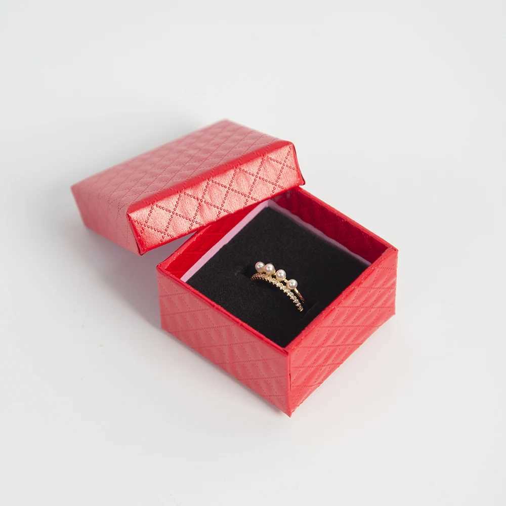 5 * 5 * 3cm Jewelry Organizer Box Multicolor Travel Accessories Jewelry Earrings Ring Display Packaging Box Black Sponge W241019