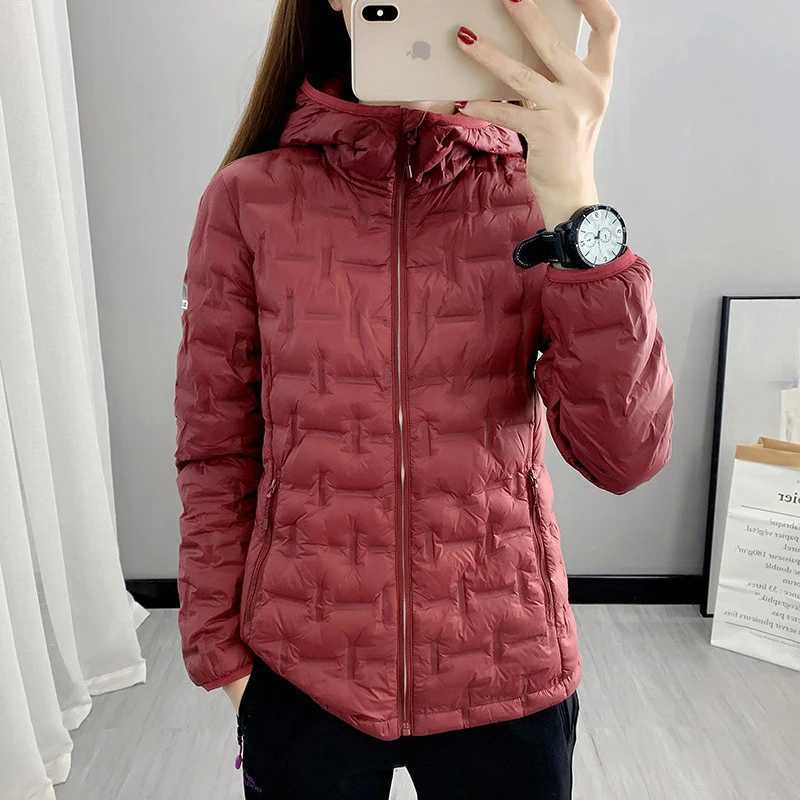 High End 2022 New Autumn Womens Casual 80% White Duck Down Jacket Female Hooded Long Sleeve Fluffy Warm Puffer CoatX241019