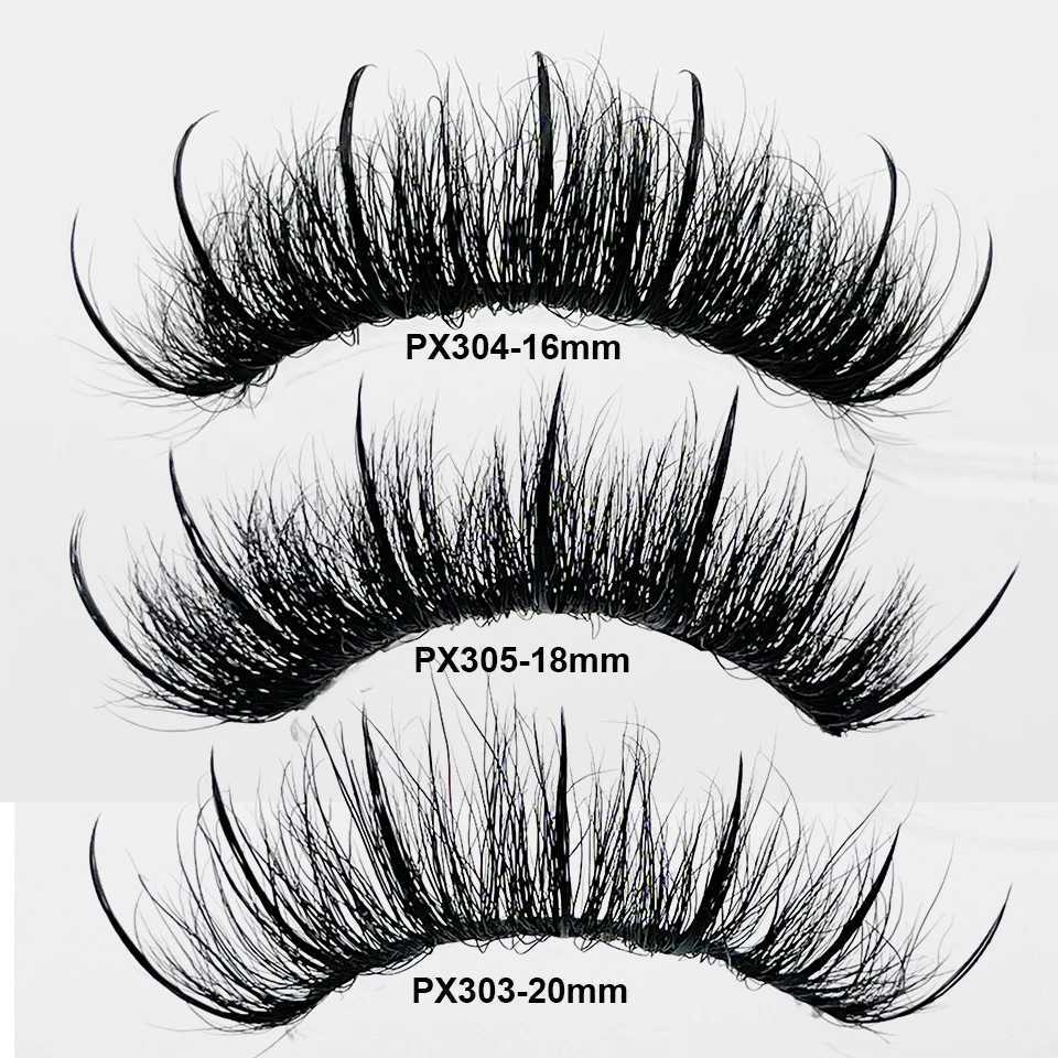 RED SIREN Mink Eyelashes With Spikes New Design 16mm/18mm/20mm/25mm Thick Natural Strip Lashes Mink Fluffy Lash SuppliesXJ241019