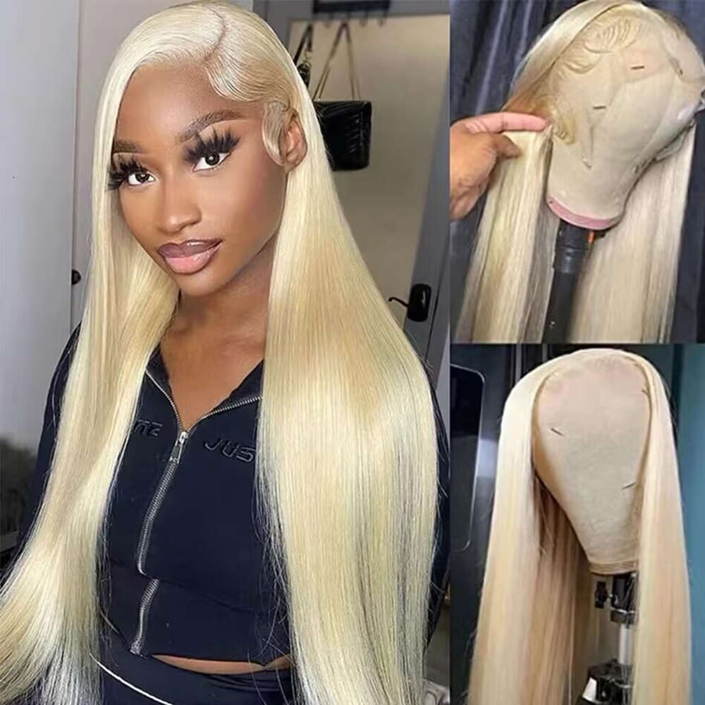200 Density Straight Blonde 613 Hd 13x6 Brazilian Human Hair Wigs For Women 13x4 Lace Frontal Colored Wig