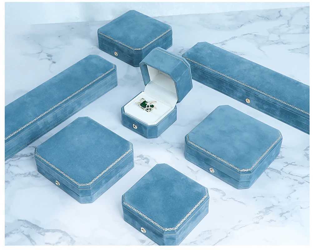 Octagonal jewelry packaging box vintage high-end ring pendant bracelet box necklace storage jewelry organizer display box W241019