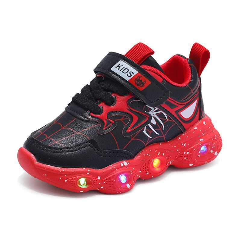 Athletic Outdoor Childrens LED light shoes fashionable Aoger boys sports shoes girls stuttering casual shoes breathable childrens sports shoes H241019