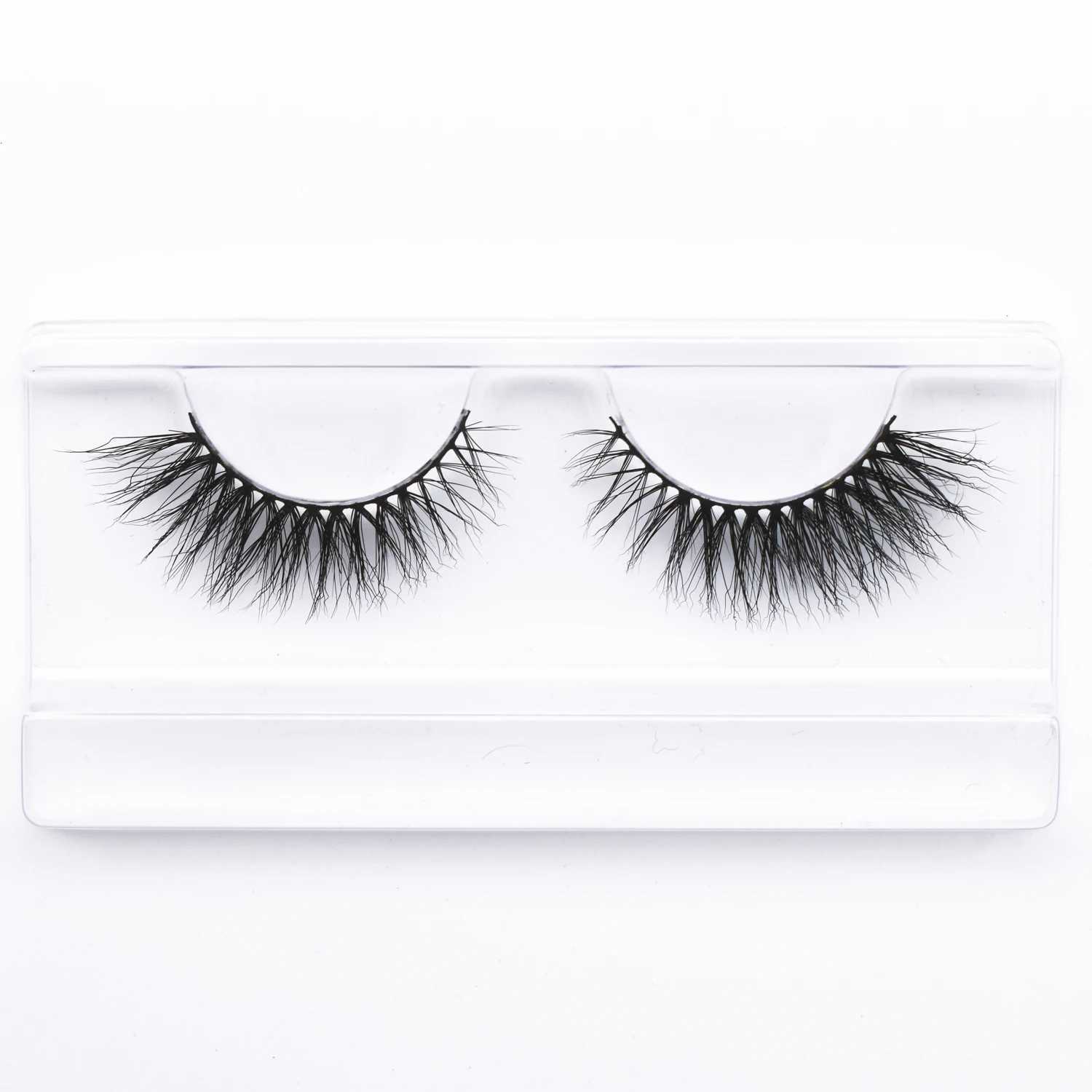 Cat Eye Lashes Real 3D Mink Eyelashes Natural Long Winged End Eye Elongated Eyelashes Mink Cils Eyelashes Extension Makeup LashXJ241019