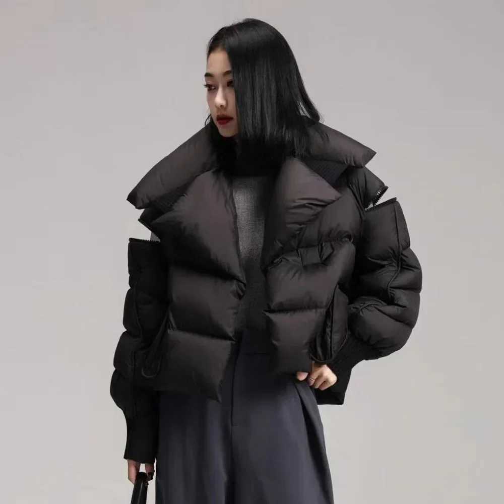 Women's Down Parkas Down jacket womens white duck down jacket womens T-shirt warm Parkas detachable Slves jacket 2024 winter inflatable jacket sh