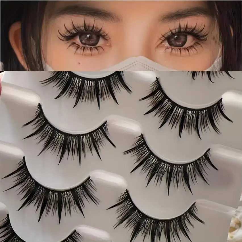 5 pairs of fake eyelashes thick cosplay big eyed fake eyelashes 5 pairs of makeupXJ241019