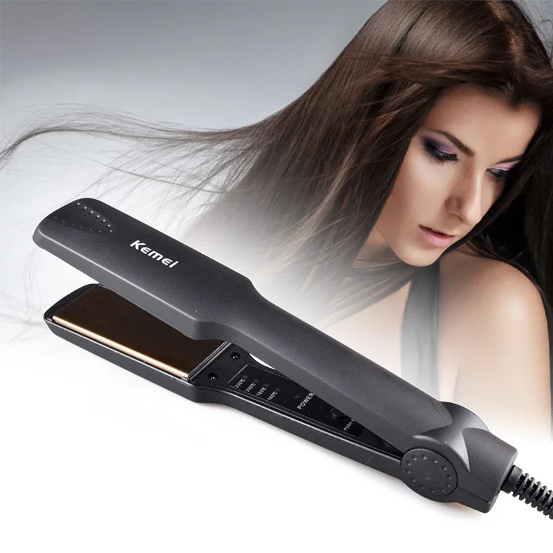 KM-329 professional straightener flat iron styling tool temperature control fashionable style 241018