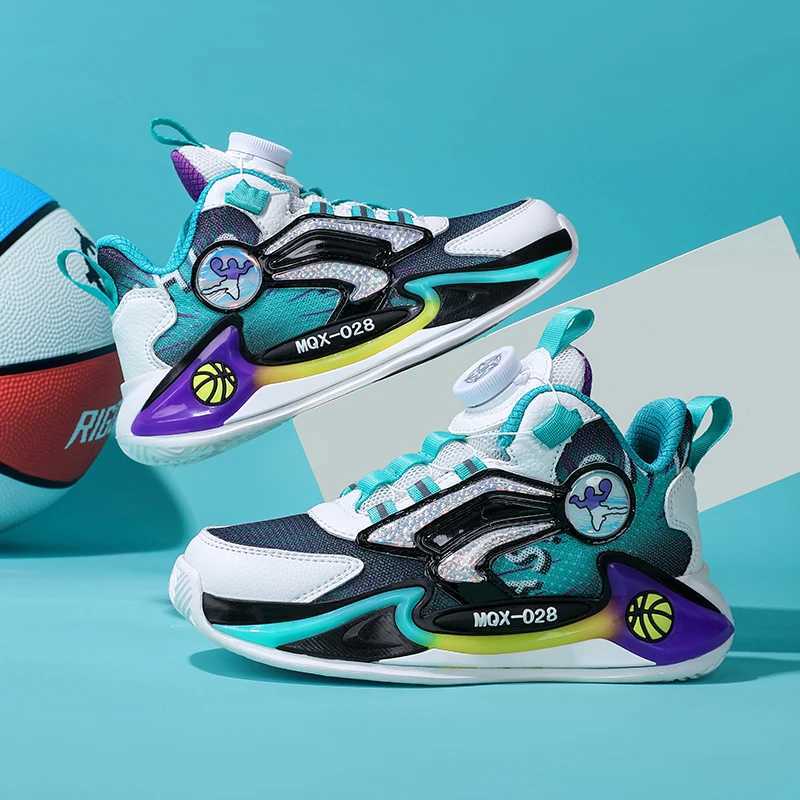 Athletic Outdoor Boys Baskeall Shoes Little Kid Big Kid Non-Slip Sport Athletic Sneakers Boys Comfortable Durable School Training Shoes H241019