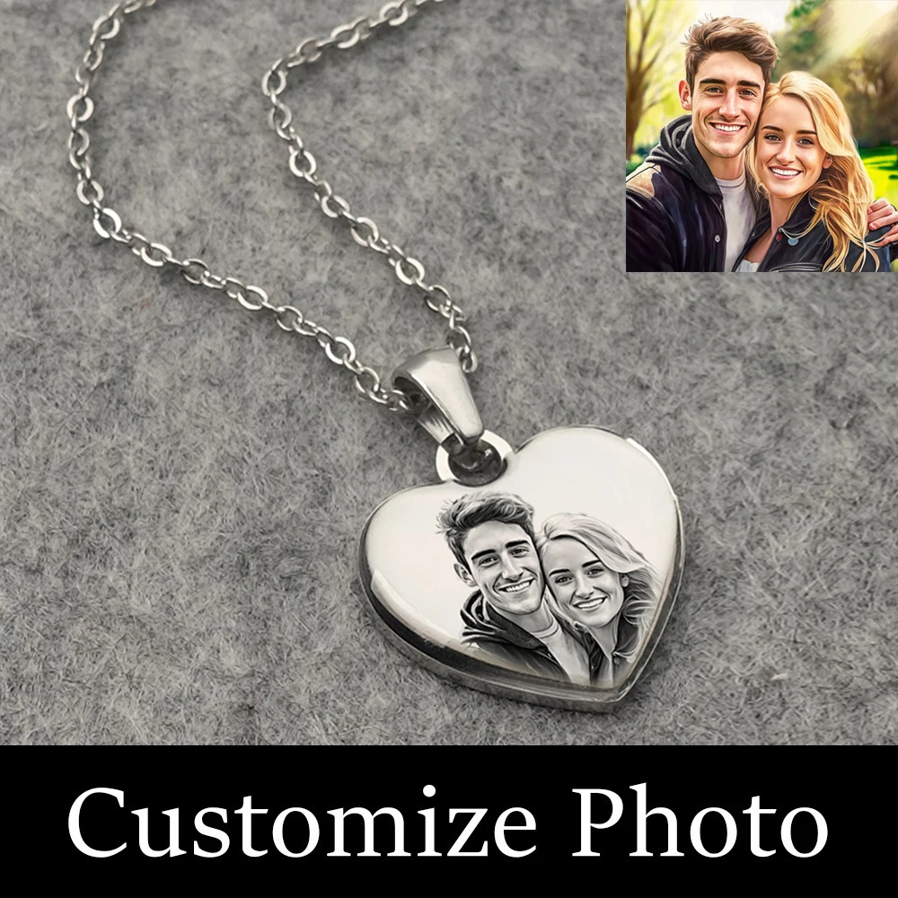 Personalized po necklace for women customized po love pendant customized Valentines Day gift mom gift 241018