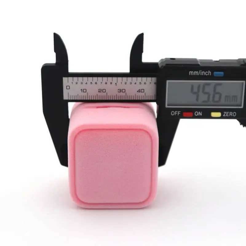 Velvet Square Pink Blue Red Engagement Ring Box Small Jewelry Gift Packaging Velvet Storage Display Stand Wholesale W241019