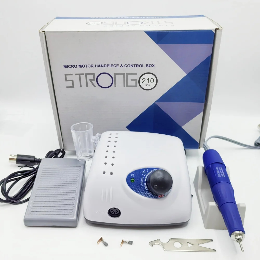 Professional nail machine 65W STRONG 210 micro host version 40000 RPM powerful 105L electric nail drill polishing machine 241007