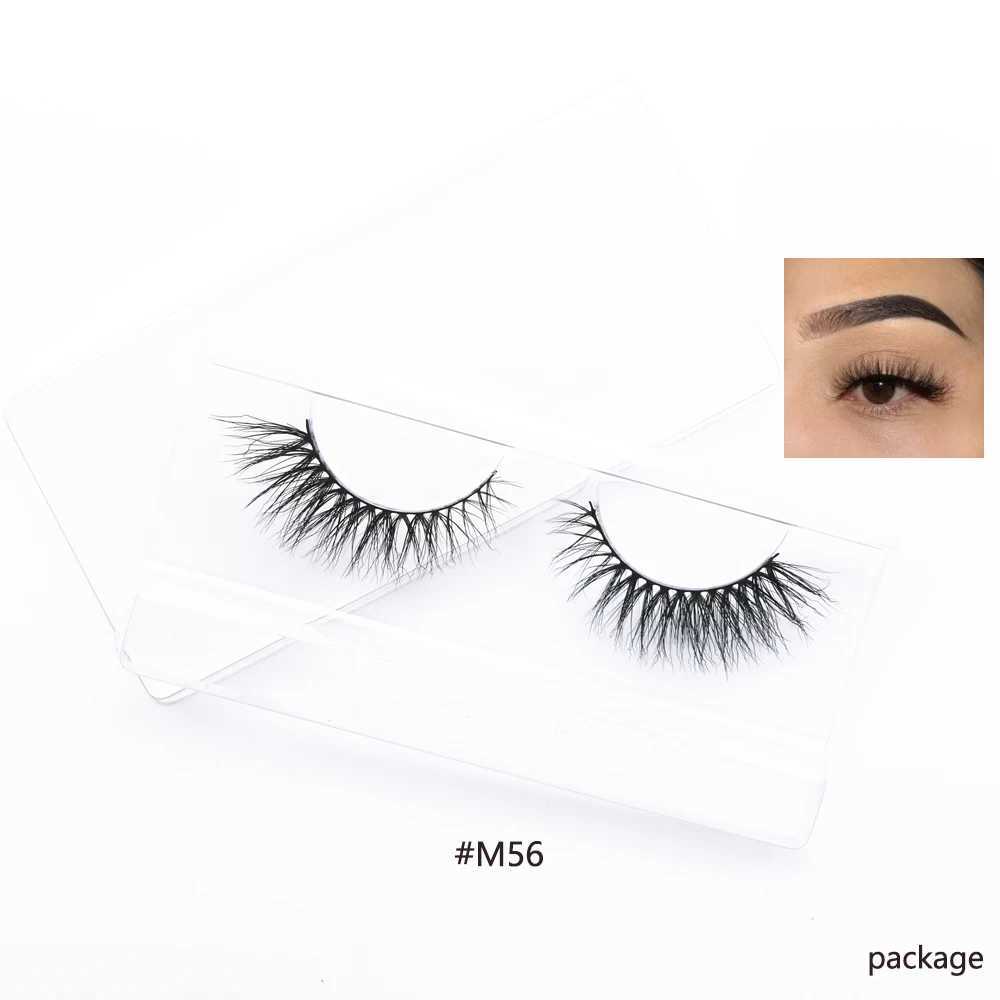 Cat Eye Lashes Real 3D Mink Eyelashes Natural Long Winged End Eye Elongated Eyelashes Mink Cils Eyelashes Extension Makeup LashXJ241019