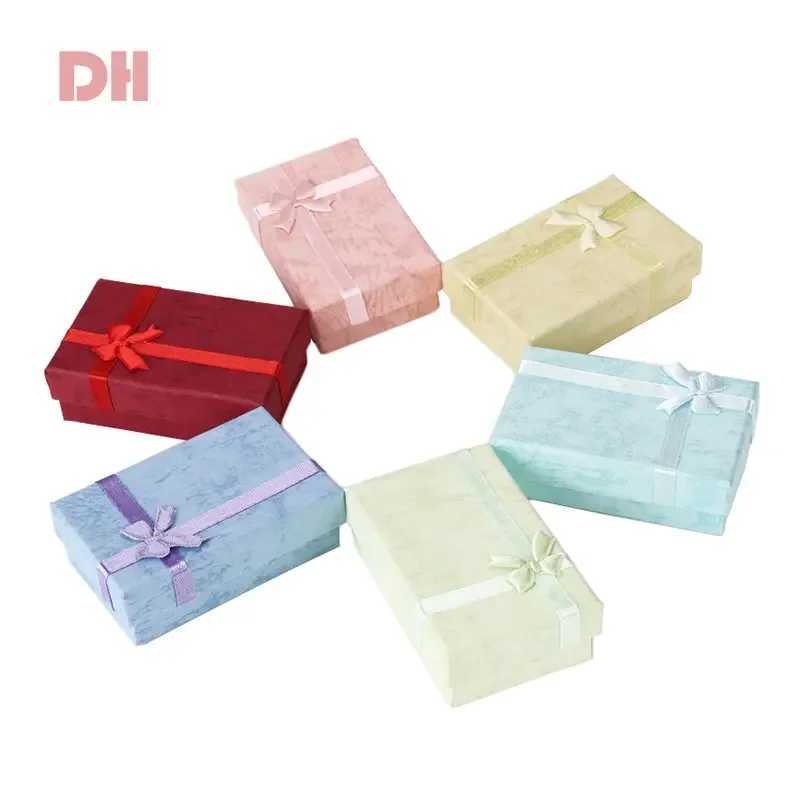 Ring box necklace box paper pavilion box necklace organizer earring storage box small accessory container 1pc 5x8cm W241019
