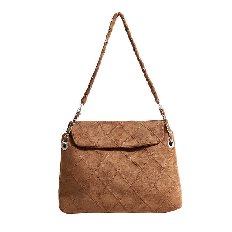 CMM Matte Leather Underarm Bag For Women Autumn And Winter Suede Chain Shoulder Bag Large Capacity Crossbody Tote Bag