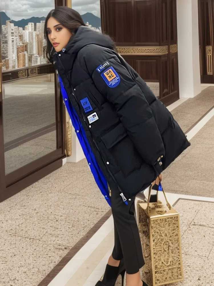 Women's Down Parkas Winter apron jacket thick coat Parka down cotton coat womens medium to long new 2022 bread jacket Korean version loose fit Y2
