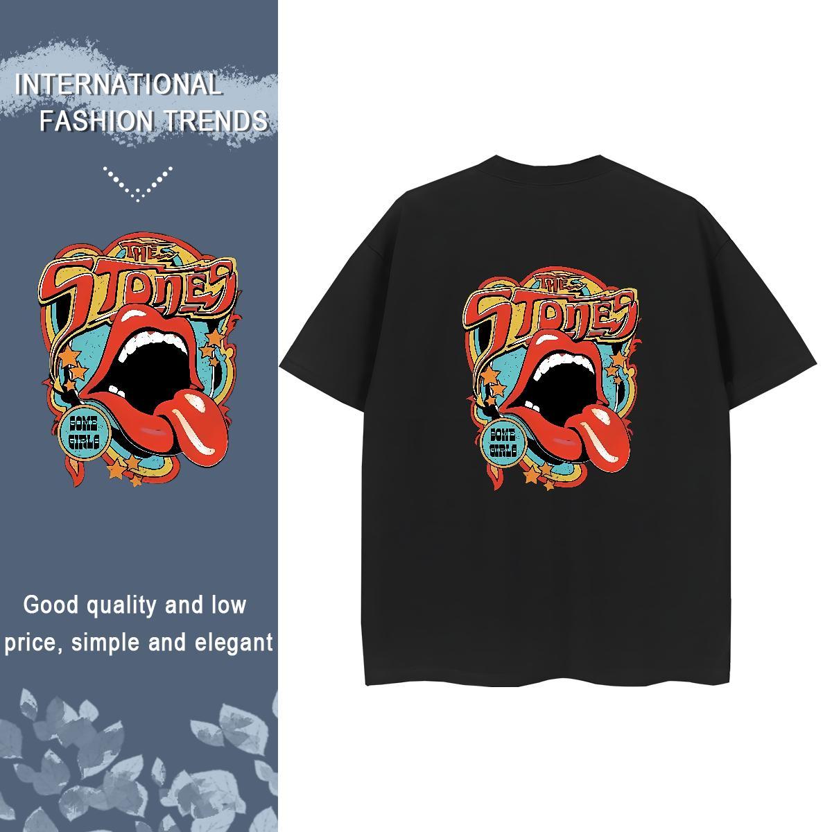 2024 DIY Woman T Shirts 230g Pure Cotton Crew Neck Summer Casual mouse Woman Tshirt Female Cartoon Printing L-4XL Polos