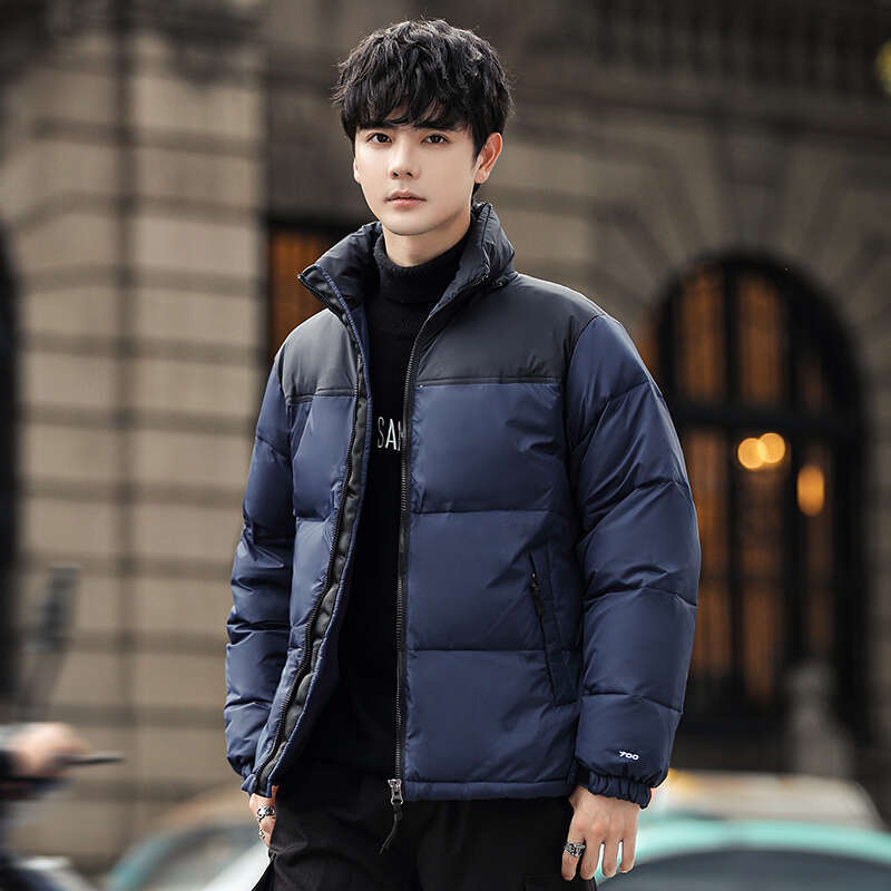 Casual 2024 Autumn Winter Men's Duck Down Jackets Outwear Stand Collar Solid Puffer Coats Warm Tops Padded Parkas Clothing