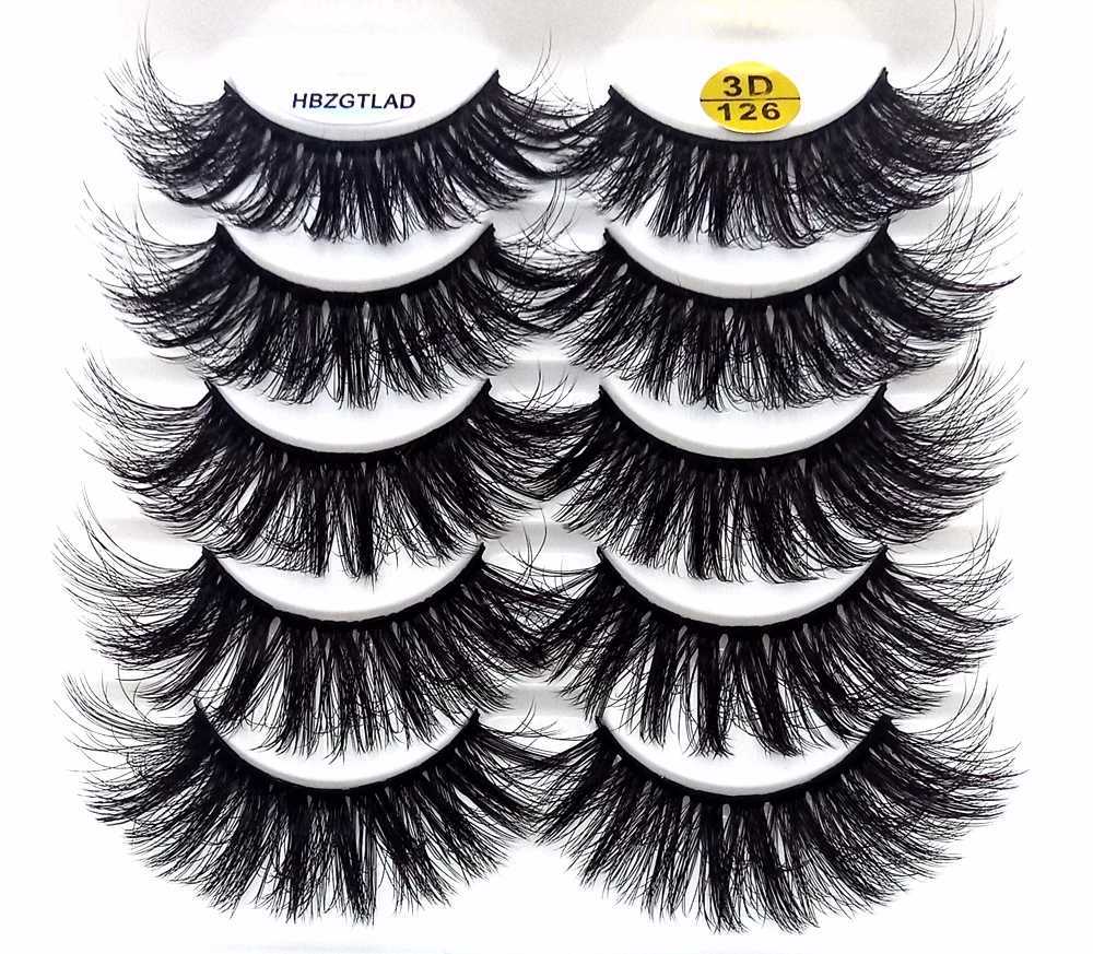 2021 NEW 2-10 pairs 100% Real Mink Eyelashes 3D Natural False Eyelashes Mink Lashes Soft Eyelash Extension Makeup Kit CiliosXJ241019