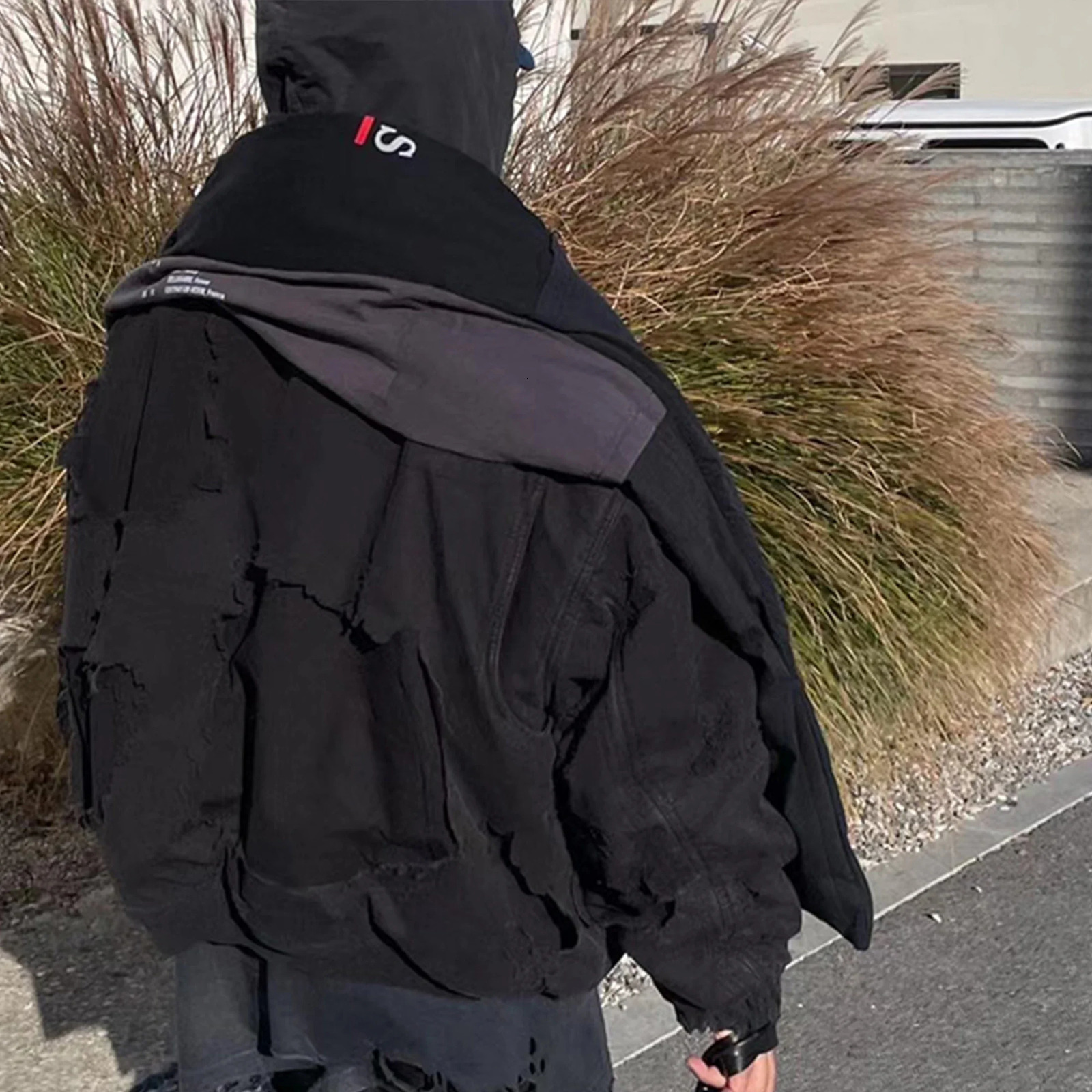 NIGO Mens Autumn And Winter Black Washed Zippered Hoodie Hooded Jacket Cotton Ngvp #nigo8613 241019