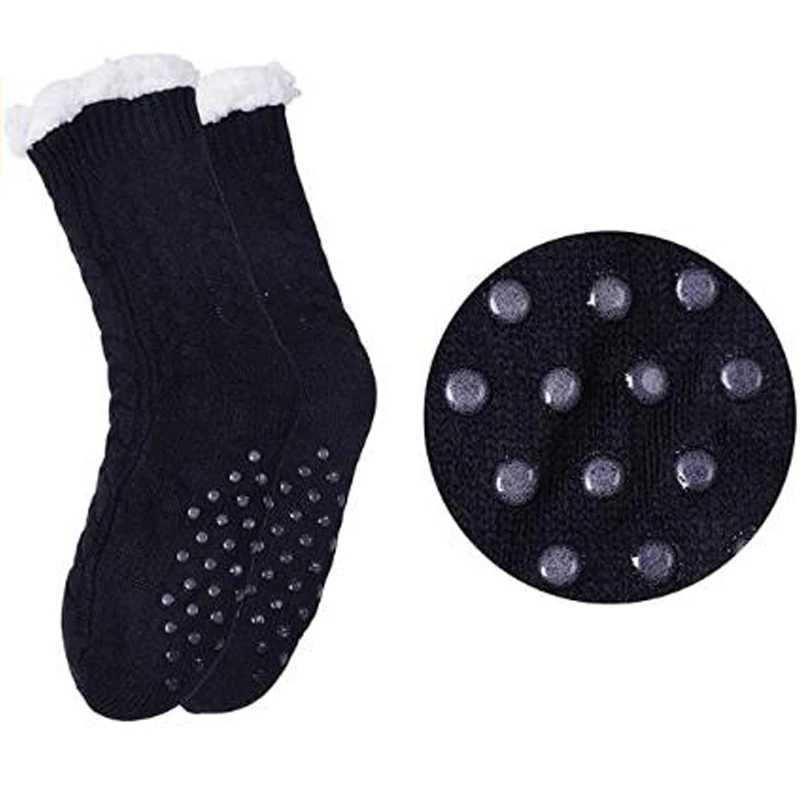 Mens Plus Thicken Cotton Sock Winter Warm Bedroom Shoes Comfortable Sleep Socks Home Non-slip Stocking Holiday Boy Gifts NewXJ241019